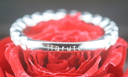 文字彫りエタニティリング